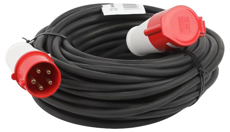 Удлинитель силовой IND380-U-1e-5x2,5-20m-IP44 на 380В в бухте 1 розетка CEE 5P 20м КГ 5х2,5 32A IP44