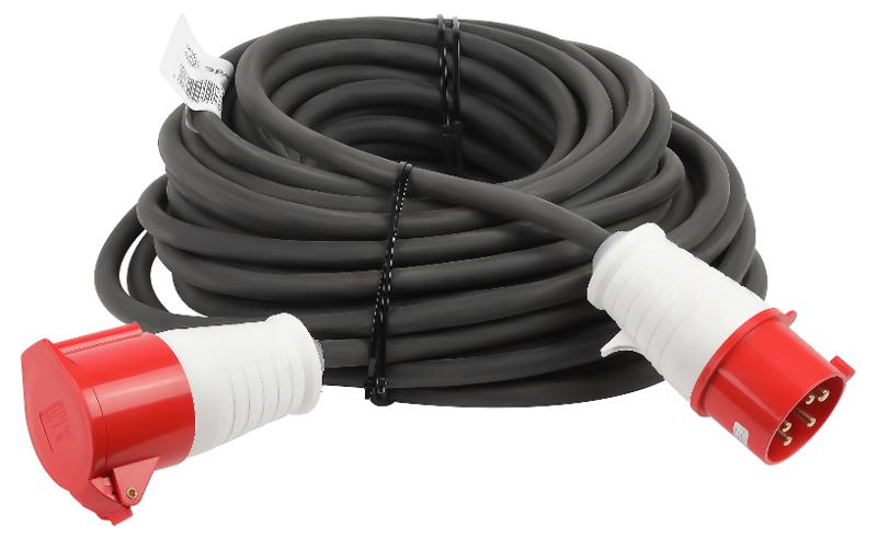 Удлинитель силовой IND380-U-1e-5x4-10m-IP44 на 380В в бухте 1 розетка CEE 5P 10м КГ 5х4 32A IP44