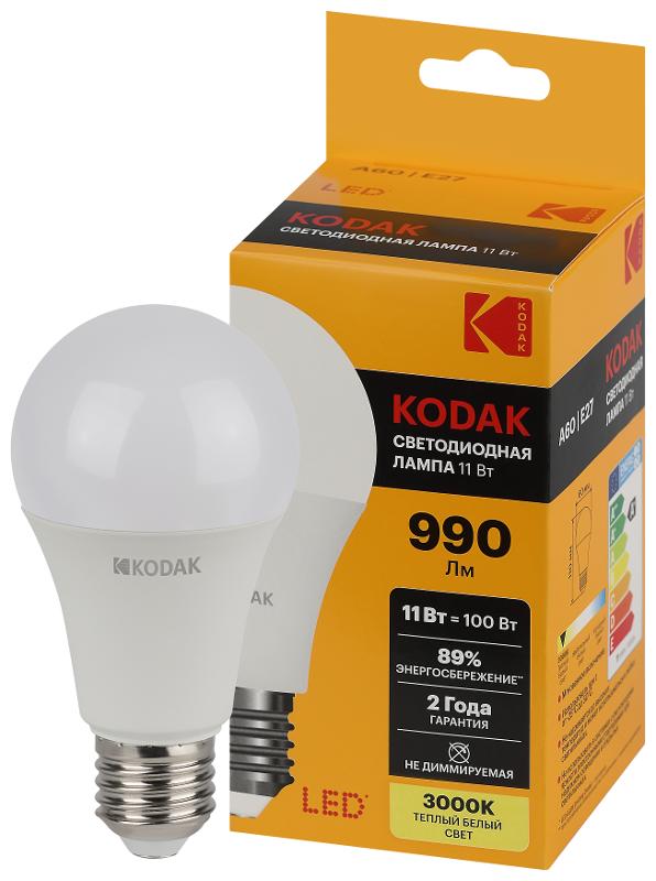 Лампа светодиодная A60-11W-830-E27 11Вт груша теплый белый свет