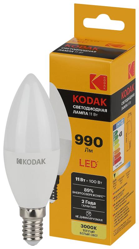 Лампа светодиодная B35-11W-830-E14 11Вт свеча теплый белый свет