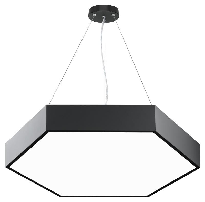 Светильник светодиодный Geometria Hexagon SPO-121-B-40K-038 38Вт 4000K 4000Лм IP40 600*600*80 черный подвесной ЛТ