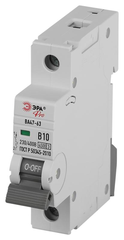 Автоматический выключатель  PRO VA63-1P10B4.5 ВА47-63 1P 10А кривая B 4,5кА