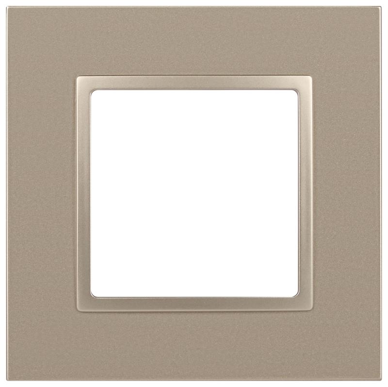 Рамка для розеток и выключателей Elegance 14-5011-04 Classic, на 1 пост, шампань