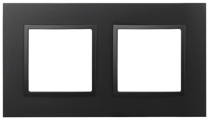 Рамка для розеток и выключателей Elegance 14-5012-05 Classic, на 2 поста, антрацит