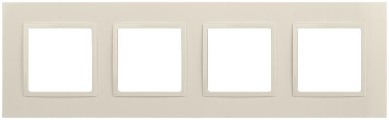 Рамка для розеток и выключателей Elegance 14-5014-02 Classic, на 4 поста, слоновая кость