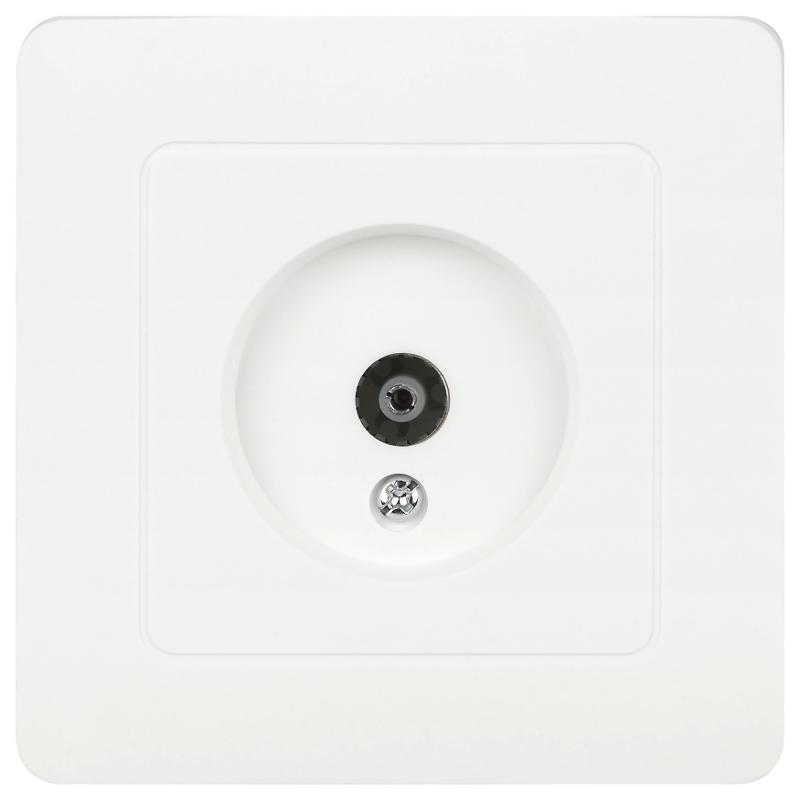 Розетка  7-301-01 Style TV одиночная, IP20, СУ, белый