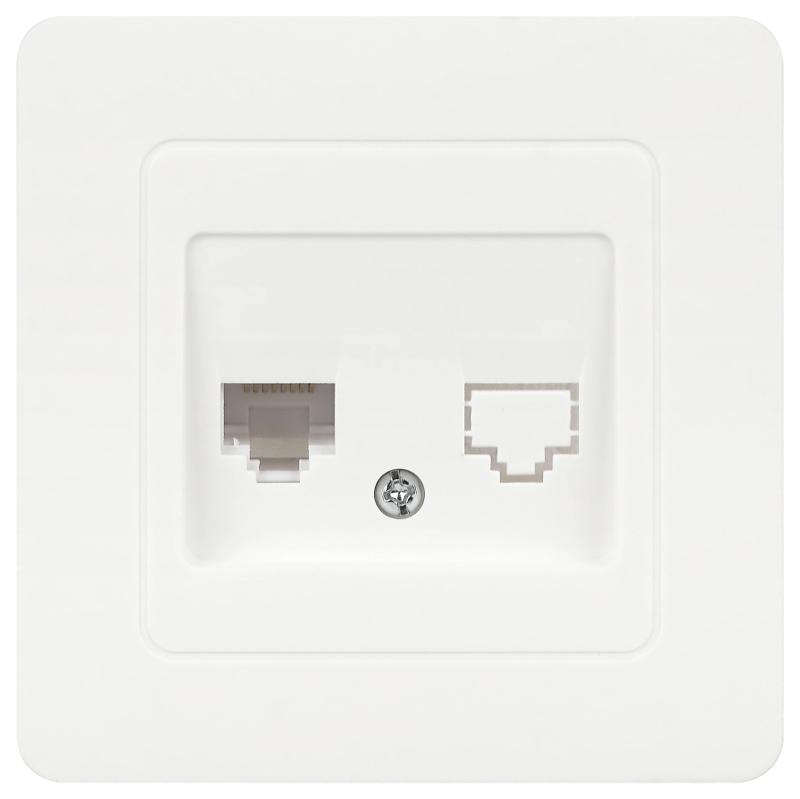 Розетка  7-303-01 Style информационная RJ45, СУ, белый