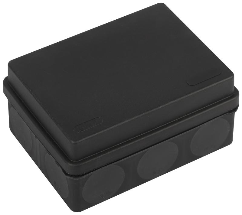 Распаячная коробка  KOR-150-110-70-11g-2MP-B двухкомпонентная HF стойкая к УФ 150х110х70мм черная прямой монтаж IP67 KOR-150-110-70-11g-2MP-B
