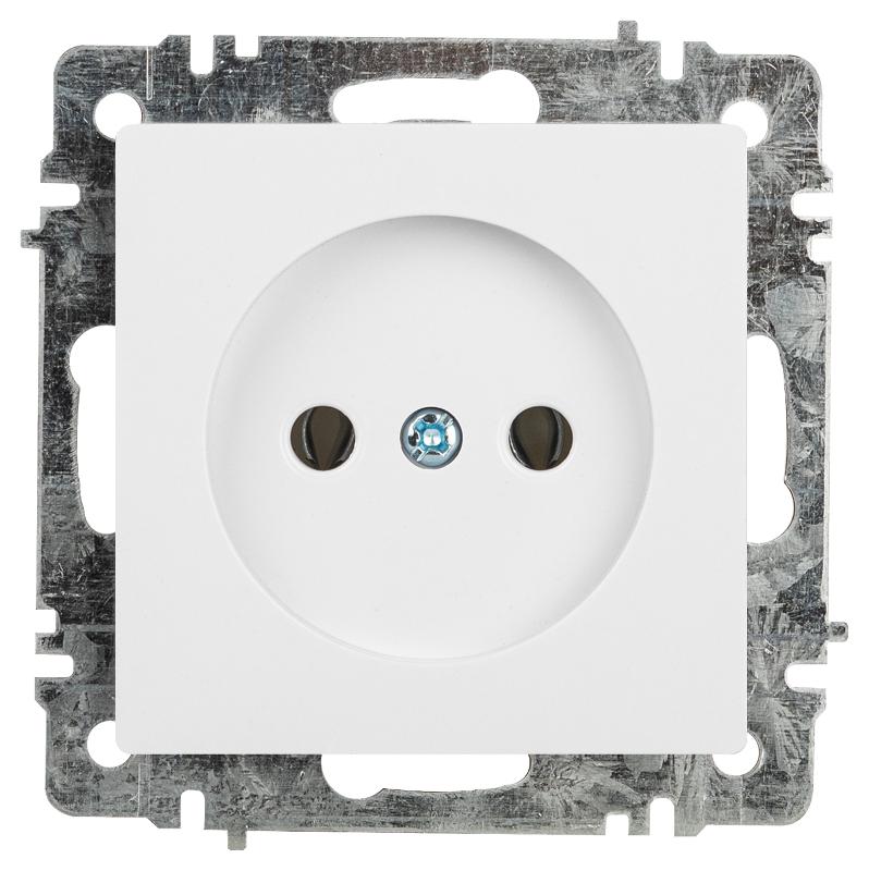 Розетка Intro Accent 6-201-01 2Р 16А-250В, IP20, СУ, AL/CU, белый