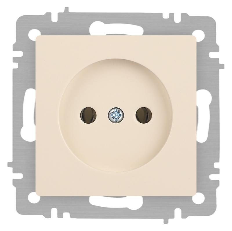 Розетка Intro Accent 6-201-02 2P, 16А-250В, IP20, СУ, слоновая кость