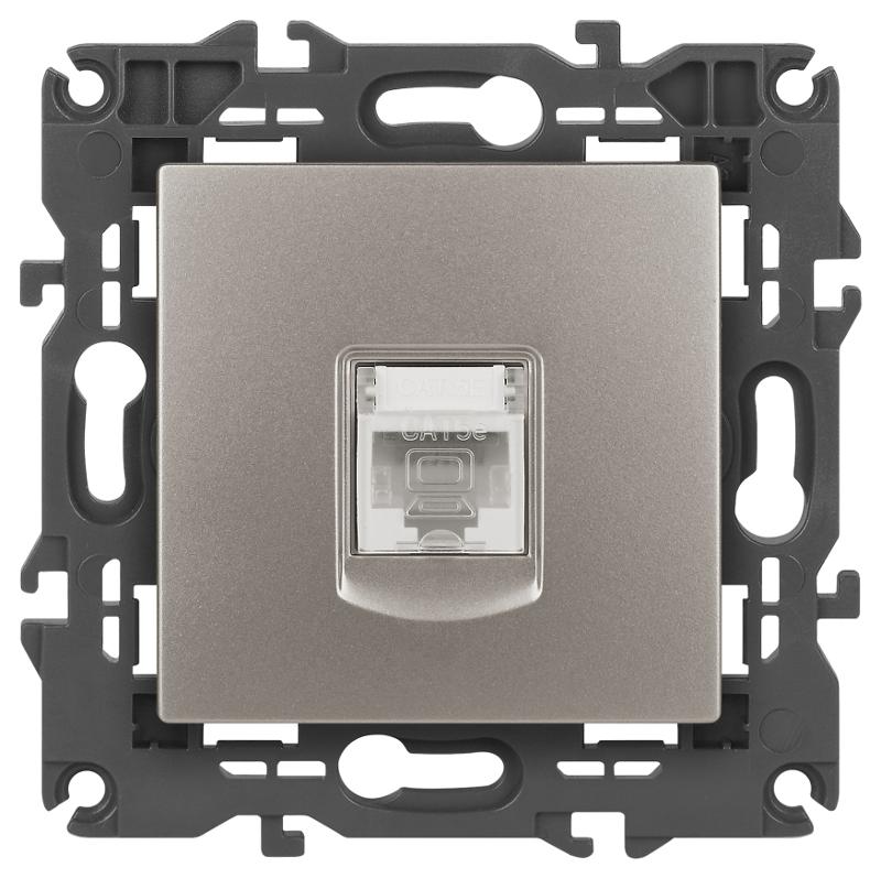 Розетка Elegance 14-3107-16 RJ45, титан