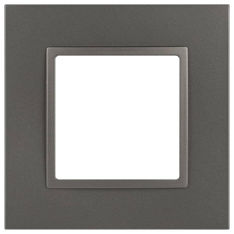 Рамка для розеток и выключателей Elegance 14-5011-16 Classic, на 1 пост, титан