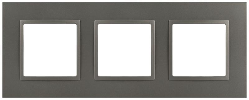 Рамка для розеток и выключателей Elegance 14-5013-16 Classic, на 3 поста, титан