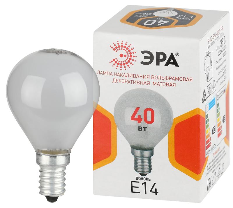 Лампа накаливания  P45 40Вт Е14 / E14 230В  шар матовый