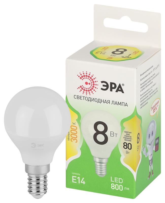 Лампа светодиодная  GREEN LINE LED P45-8W-830-E14 GL E14 8 Вт шар теплый свет