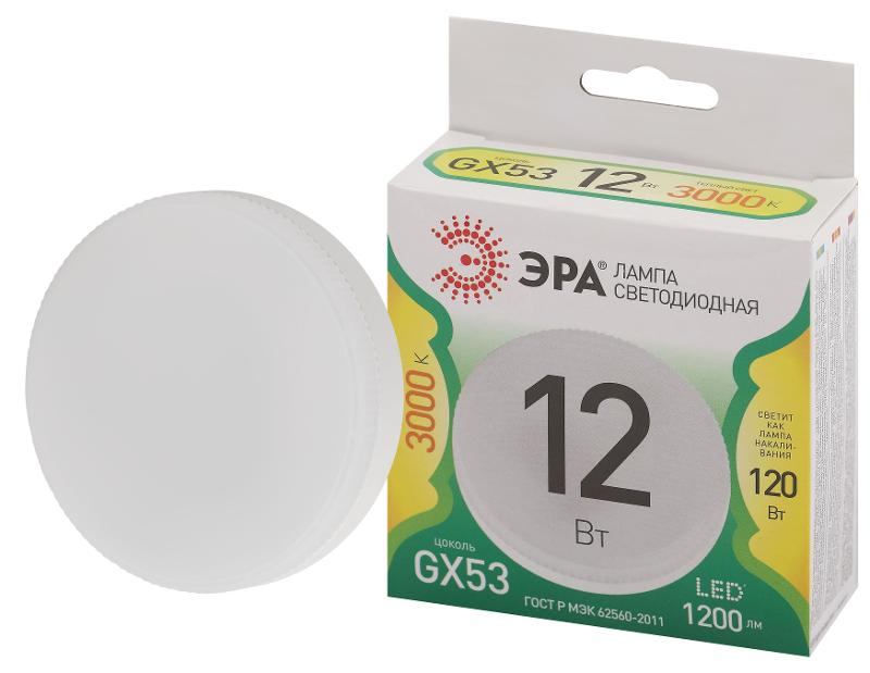 Лампа светодиодная  LED GX-12W-830-GX53 GL GX53 12 Вт таблетка теплый свет