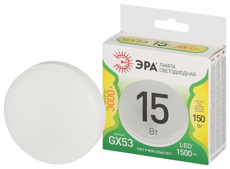 Лампа светодиодная  LED GX-15W-830-GX53 GL GX53 15 Вт таблетка теплый свет