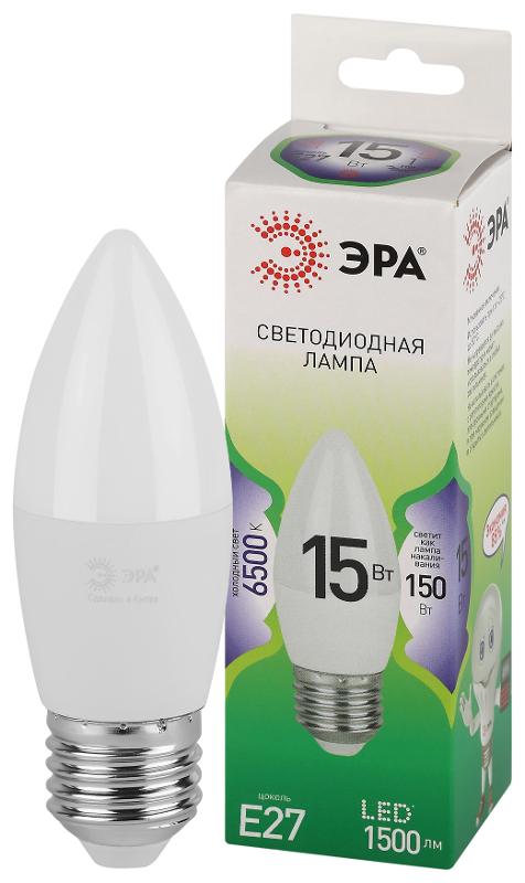 Лампа светодиодная GREEN LINE LED B35-15W-865-E27 GL E27 15 Вт свеча холодный свет