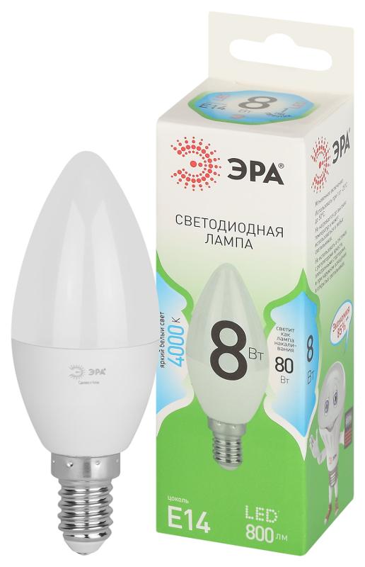 Лампа светодиодная  GREEN LINE LED B35-8W-840-E14 GL E14 8 Вт свеча яркий белый свет
