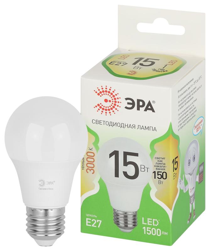 Лампа светодиодная  GREEN LINE LED A60-15W-830-E27 GL E27 15 Вт груша теплый свет