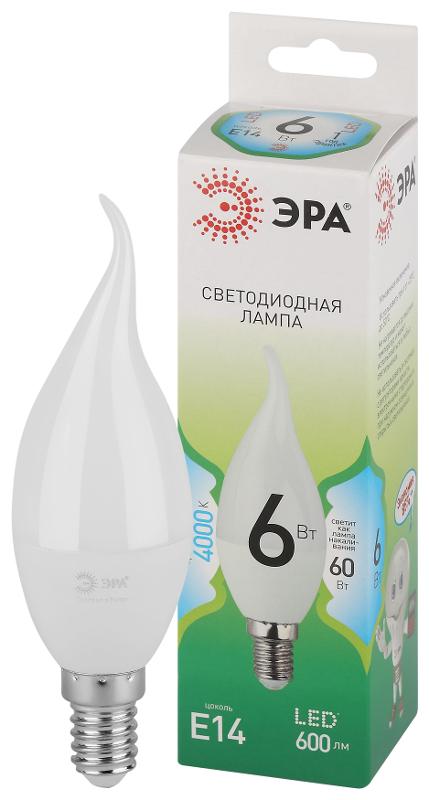 Лампа светодиодная  GREEN LINE LED BXS-6W-840-E14 GL E14 6 Вт свеча на ветру яркий белый свет