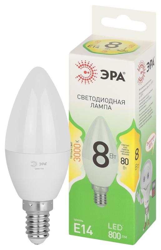 Лампа светодиодная  GREEN LINE LED B35-8W-830-E14 GL E14 8 Вт свеча теплый свет