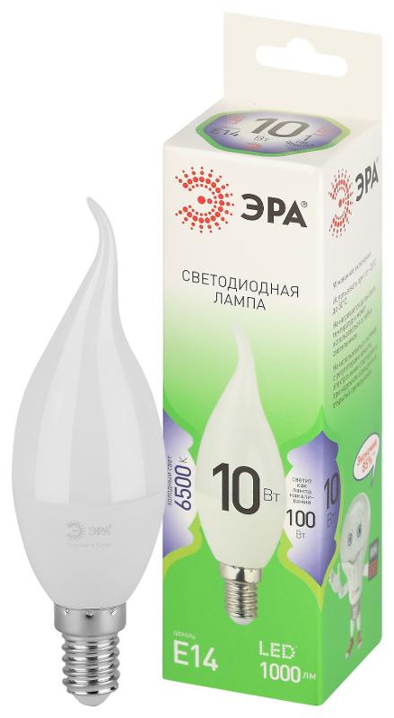 Лампа светодиодная  GREEN LINE LED BXS-10W-865-E14 GL E14 10 Вт свеча на ветру холодный свет