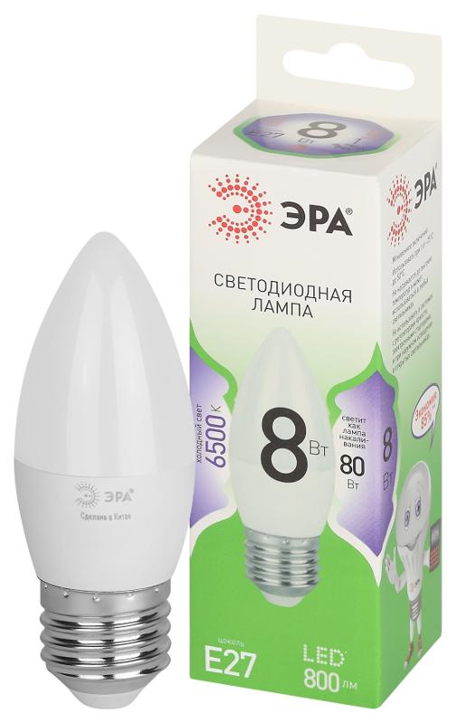 Лампа светодиодная  GREEN LINE LED B35-8W-865-E27 GL E27 8 Вт свеча холодный свет