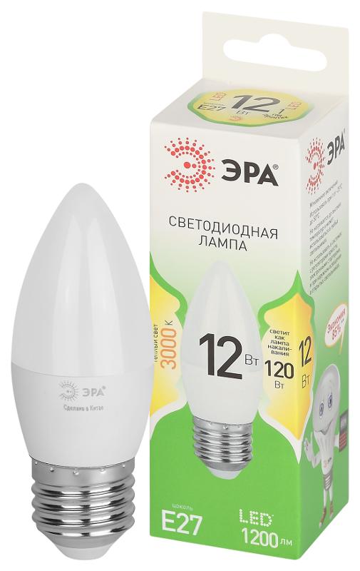 Лампа светодиодная  GREEN LINE LED B35-12W-830-E27 GL E27 12 Вт свеча теплый свет