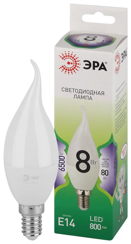 Лампа светодиодная  GREEN LINE LED BXS-8W-865-E14 GL E14 8 Вт свеча на ветру холодный свет
