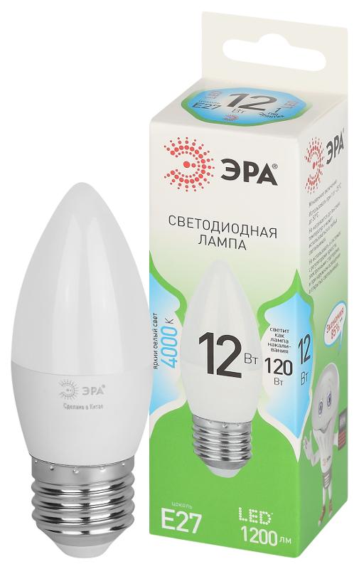 Лампа светодиодная GREEN LINE LED B35-12W-840-E27 GL E27 12 Вт свеча яркий белый свет
