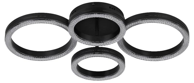 Светильник потолочный светодиодный Rivoli Flora 6191-201 LED 75Вт 3000-6000К чёрный с пультом