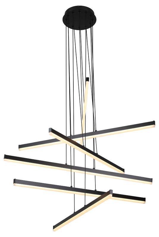 Светильник подвесной (подвес) Rivoli Mabel 6183-201 LED 120 Вт 3000-6000К чёрный светодиодный с пультом