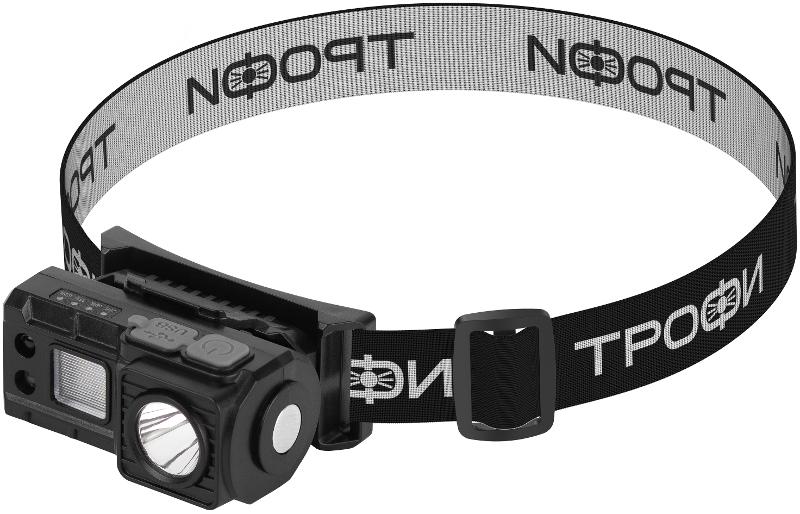 Фонарь налобный светодиодный Трофи GA-102 аккумуляторный 3 Bт сенсорное управление магнит клипса 5 режимов