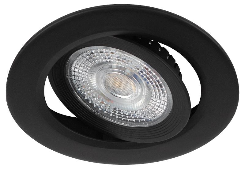 Светильник светодиодный встраиваемый  KL LED 25A-5 4K BK SET 10 круглый поворотный черный 5Вт 4000К набор 10шт