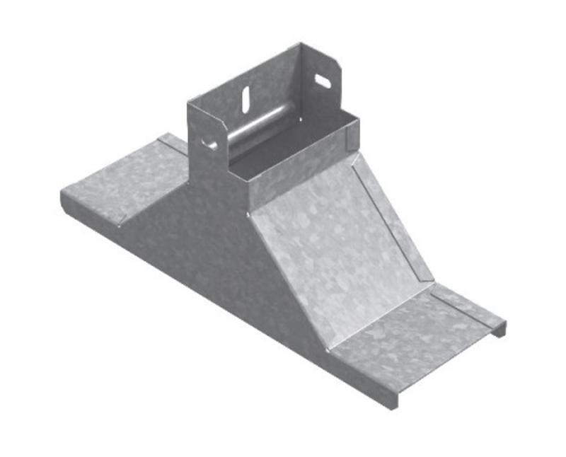 Крышка-ответвитель вертикальный к лотку 150х100, толщ. 1,0 мм, гор. цинк, 386100