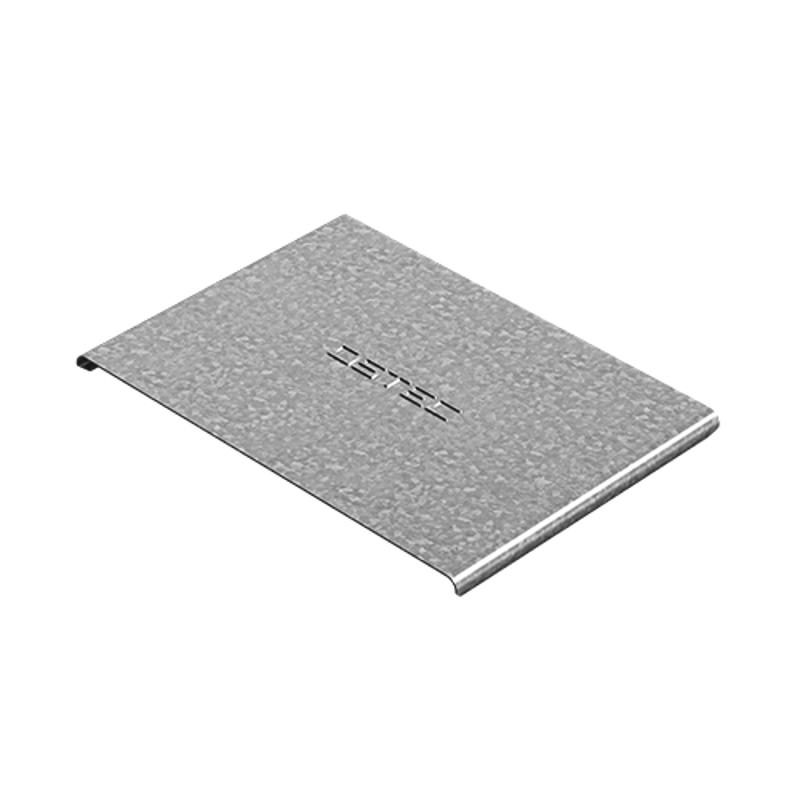 Крышка к повороту вертикальному вниз к лотку 300х65, толщ. 1,0 мм, гор. цинк