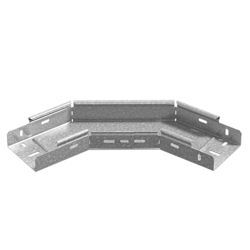 Поворот горизонтальный регулируемый 500х100, толщ. 1,0 мм, гор. цинк, 342071