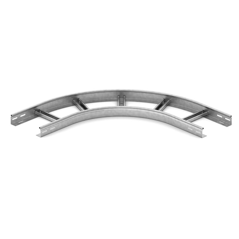 Поворот 90 град. для лестничного лотка НЛО 500х80х3000, толщ. 1,5 мм, Сендзимир цинк, 033158