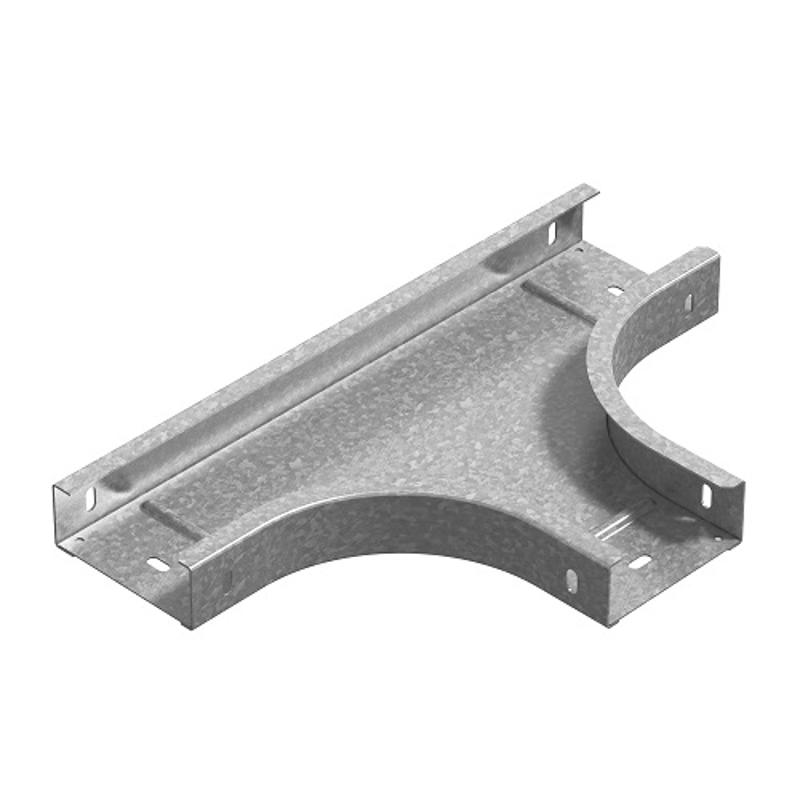 Т-отвод горизонтальный к лотку ПЛК 200х110, толщ. 1,5 мм, Сендзимир цинк, 085420