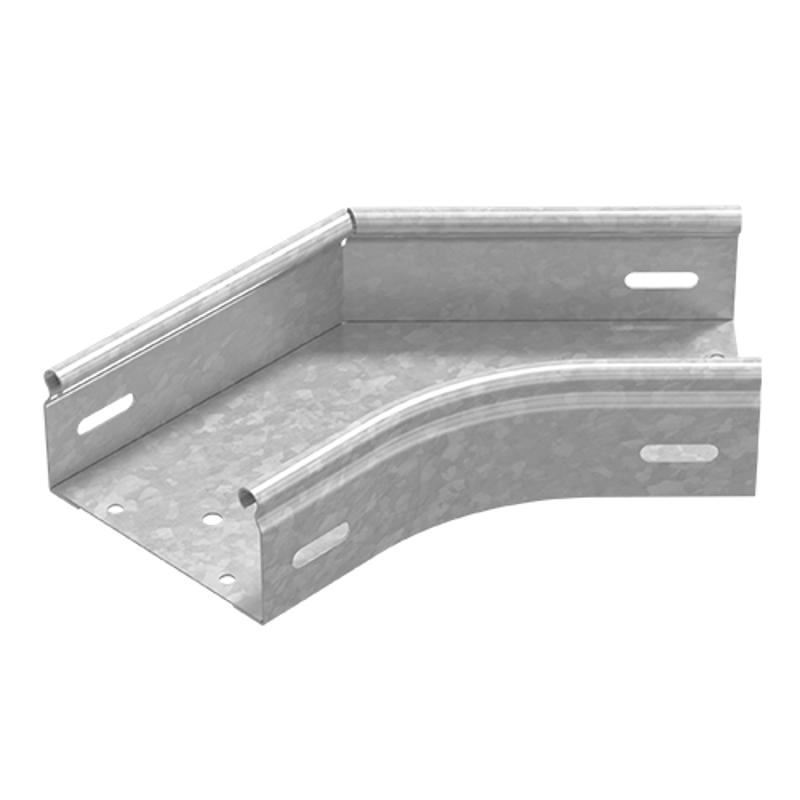 Угол плоский плавный универсальный 45 град. к лотку 400х50, толщ. 1,0 мм, гор. цинк, 387945