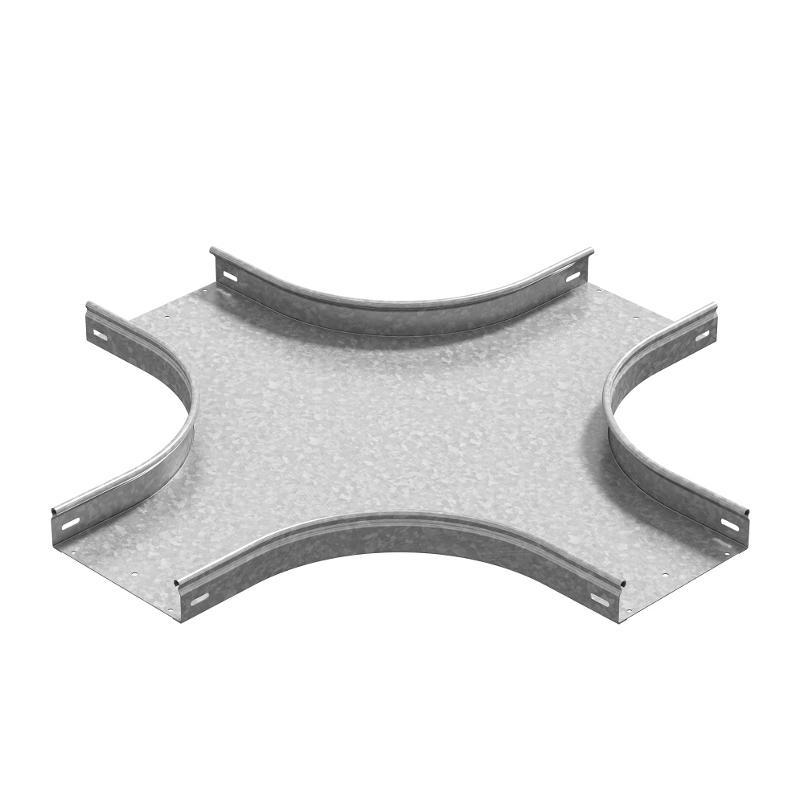 Разветвитель крестообразный плавный универсальный к лотку 200х150, толщ. 1,0 мм, гор. цинк, 386920