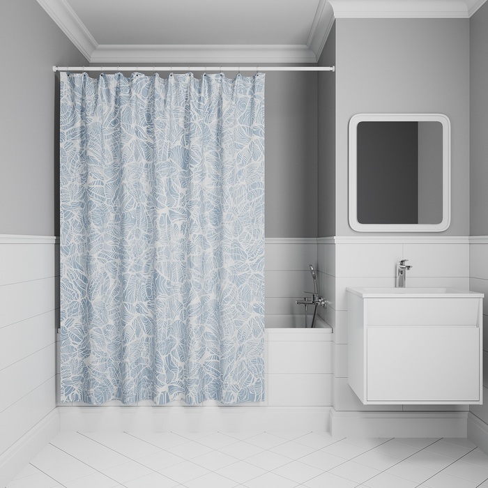 Штора для ванной IDDIS Base 200x180 см, Полиэстер (BX03P18i…