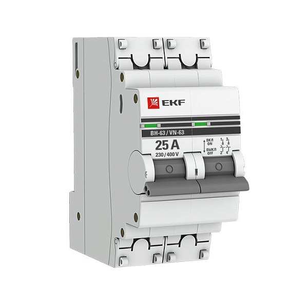 Выключатель нагрузки 2P 25А ВН-63 EKF PROxima SL63-2-25-pro