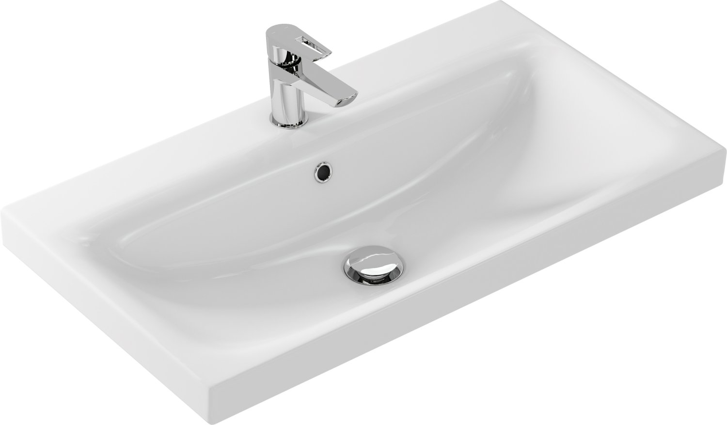Раковина Cersanit  мебельная MODUO 80 1 отв. (S-UM-MOD80/1)