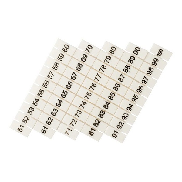 Маркеры для UT/ST/Push-in 2,5 с нумерацией 50-100 (100 шт.)