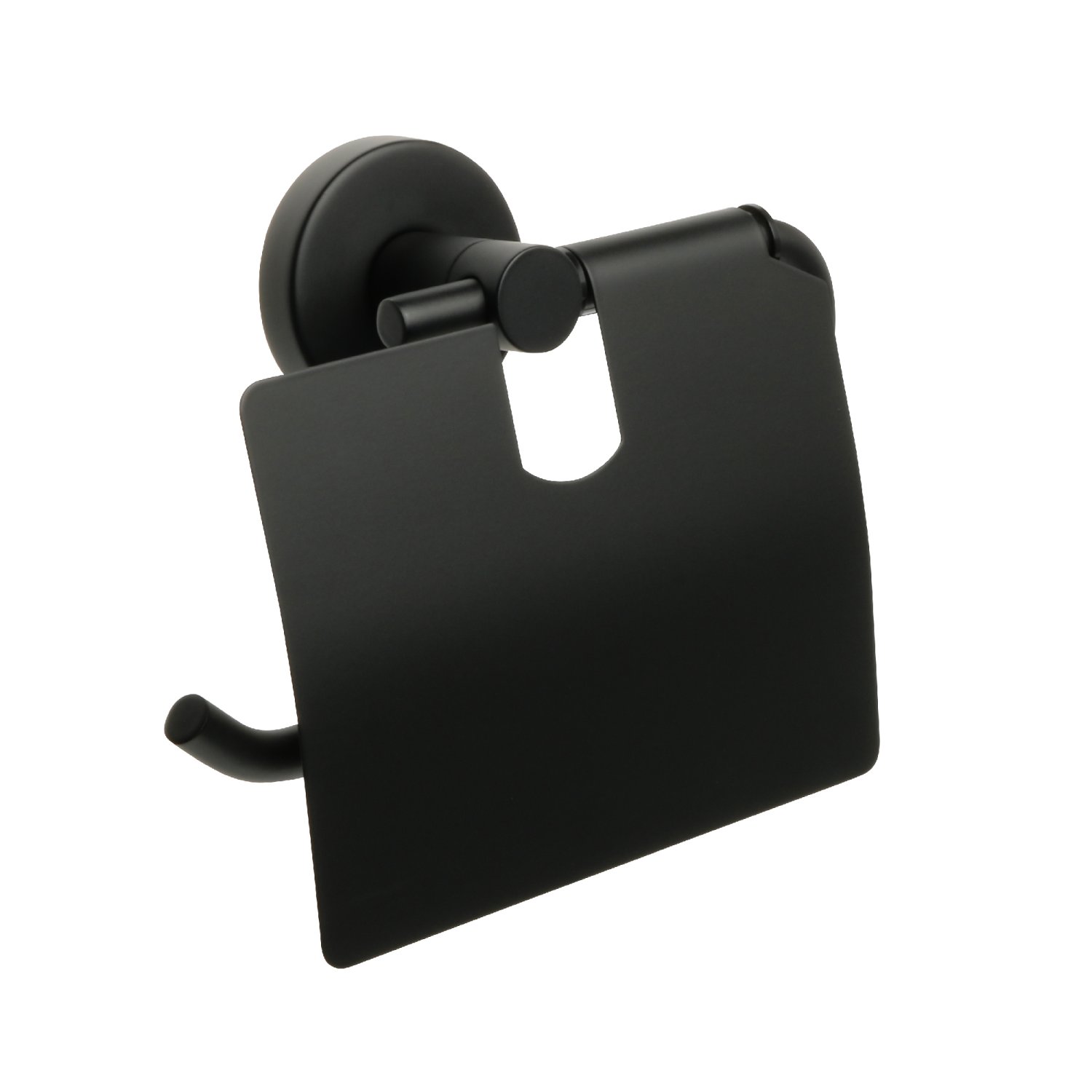 Бумагодержатель с крышкой черный Fixsen Comfort  Black (FX-…