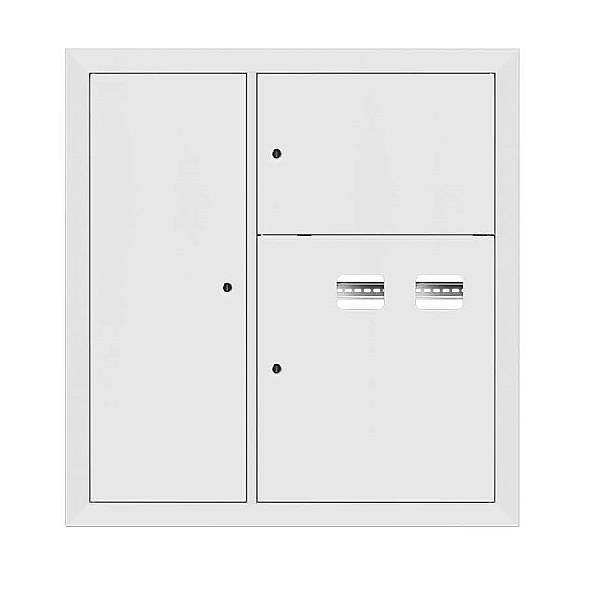 Щит этажный 2 кв. RAL9003 со слаботочным отсеком слева (100…