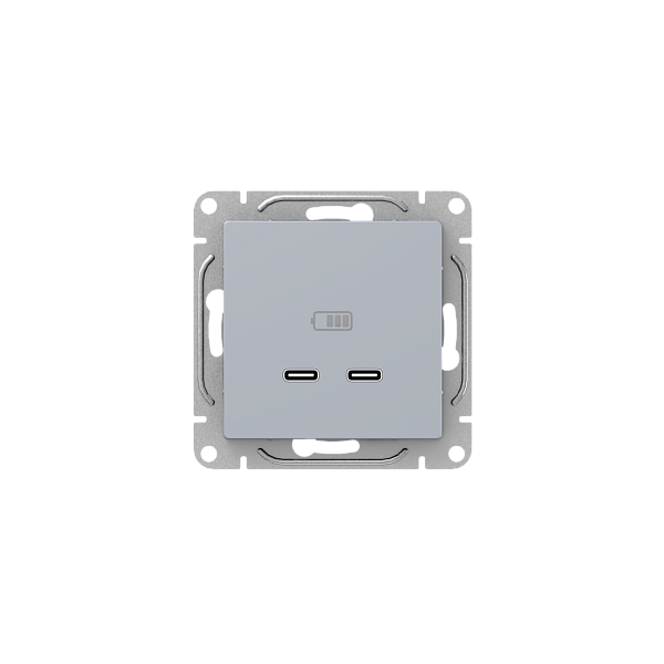 Механизм розетки USB-C - 2шт, алюминий Эпика