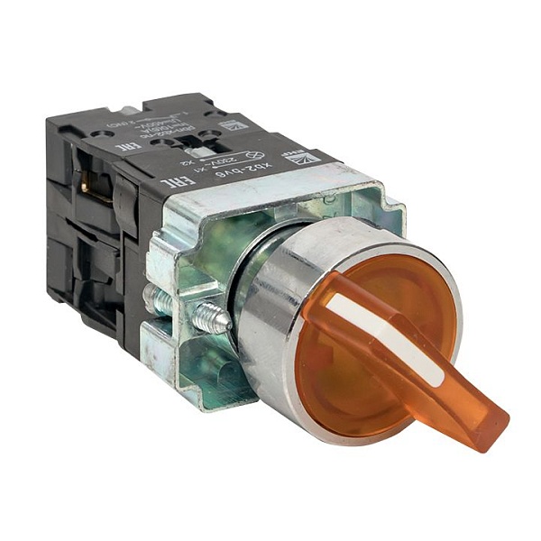 Переключатель BD21 2P c желтой подсветкой 230В NO EKF PROxima xb2-bk21-y-230